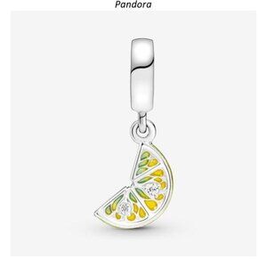 Authentic Pandora Lemon Slice Sparkling Fruit Dangle Charm